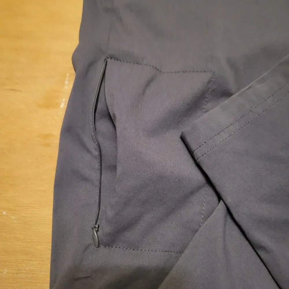 PrAna Pants Womens 10 Gray Halle Hiking Stretch Nylon Roll Up Outdoor Travel Tab - Picture 8 of 16